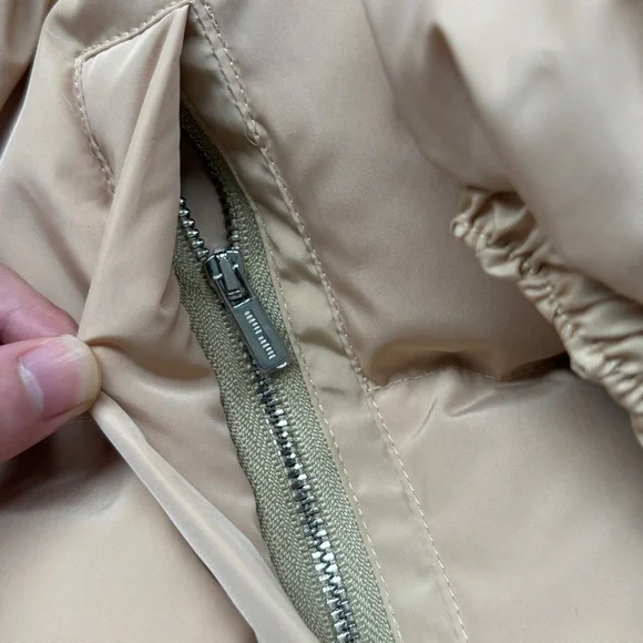 Miu Miu Suede-Trimmed Down Jacket With Lapel - Picture 5 of 8